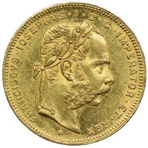 Austria, Franciszek Józef I, 8 florenów=20 franków 1875, Wiedeń