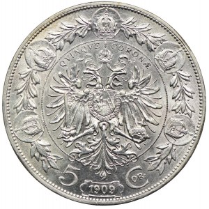 Austria, Franciszek Józef I, 5 koron 1909, Wiedeń