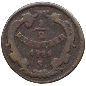 Austria, Józef II, 1/2 krajcara 1775, Smolnik