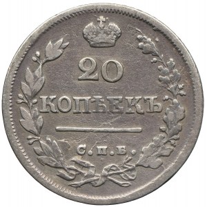 Rosja, Aleksander I, 20 kopiejek 1824 ПД, Petersburg