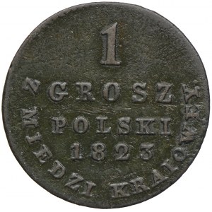 Królestwo Kongresowe, Aleksander I, 1 grosz polski z miedzi krajowej 1823, Warszawa