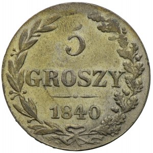 Królestwo Kongresowe, Mikołaj I, 5 groszy 1840 MW, Warszawa