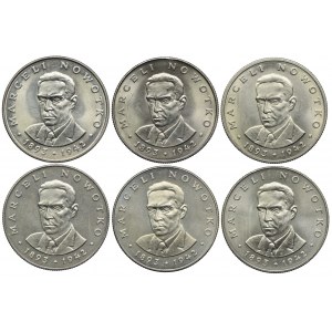 Zestaw, 20 złotych 1974-83, Marceli Nowotko (6szt.)