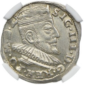 Zygmunt III Waza, trojak 1592, Wilno, NGC MS63