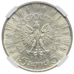 5 złotych 1934, Józef Piłsudski, NGC MS64
