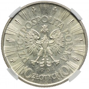 10 złotych 1934, Józef Piłsudski, NGC MS61