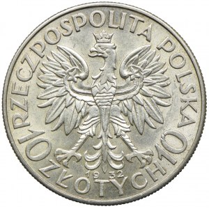 10 złotych 1932 bz, Londyn, Głowa Kobiety