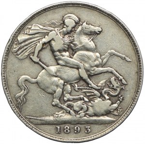 Wielka Brytania, Wiktoria, 1 korona 1893, Londyn