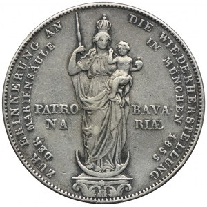 Niemcy, Bawaria, Maksymilian II, talar 1855, Monachium