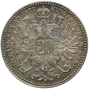 Austria, Franciszek Józef I, 20 krajcarów 1872