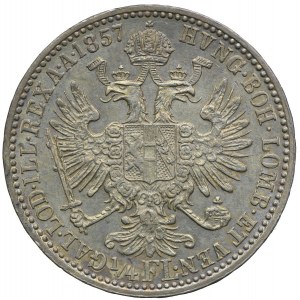 Austria, Franciszek Józef I, 1/4 florena 1857, Wiedeń