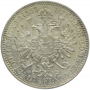 Austria, Franciszek Józef I, 1/4 florena 1858, Kremnica
