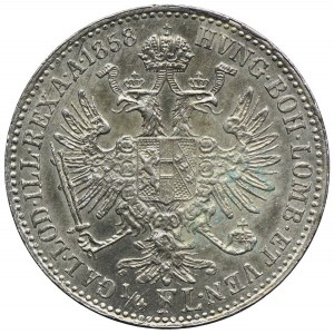 Austria, Franciszek Józef I, 1/4 florena 1858, Karlsburg