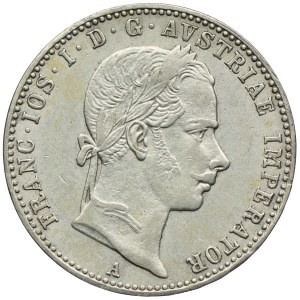 Austria, Franciszek Józef I, 1/4 florena 1858, Wiedeń