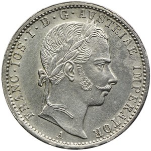 Austria, Franciszek Józef I, 1/4 florena 1860, Wiedeń