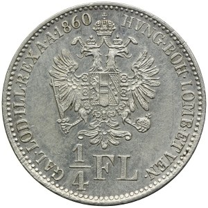 Austria, Franciszek Józef I, 1/4 florena 1860, Kremnica