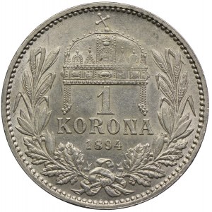 Węgry, Franciszek Józef I, 1 korona 1894, Kremnica