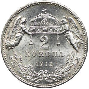 Węgry, Franciszek Józef I, 2 korony 1912, Kremnica