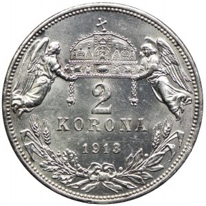 Węgry, Franciszek Józef I, 2 korony 1913, Kremnica