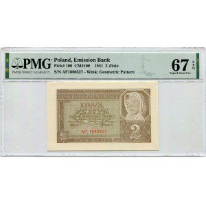 2 złote 1941 - AF - PMG 67 EPQ