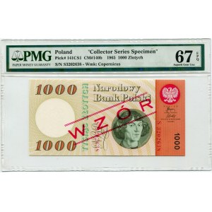 Wzór 1000 złotych 1965 - S - PMG 67 EPQ