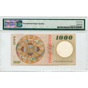 Wzór 1000 złotych 1965 - S - PMG 67 EPQ