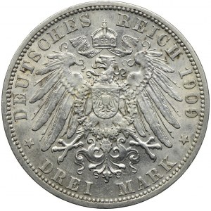 Niemcy, Prusy 3 marki 1909, Berlin