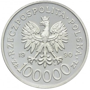 100000 złotych 1990, Solidarność, (mała)