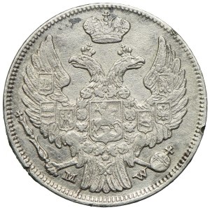 Zabór rosyjski, Mikołaj I, 15 kopiejek=1 złoty 1838 MW, Warszawa