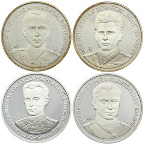 Zestaw lustrzanek, 200000 złotych 1990-1991, Tadeusz Komorowski, Stefan Rowecki, Witold Okulicki, Michał Tokarzewski (4szt.)