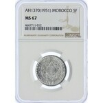 Maroko, 5 franków 1951, NGC MS67