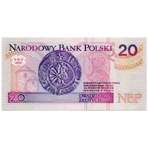 20 złotych 1994, seria AA 0009410