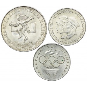 Zestaw, 25 pesos, 200 złotych 1975, 1976 (3szt.)