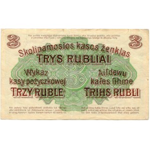 Poznań, 3 ruble 1916 ''...nabywa i puszcza'' - V -