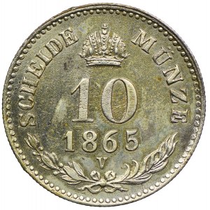 Austria, Franciszek Józef I, 10 krajcarów 1865, Wenecja