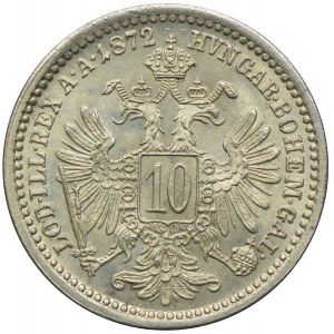 Austria, Franciszek Józef I, 10 krajcarów 1872, Wiedeń