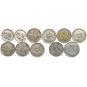 Fałszerstwo z epoki, zestaw 10, 20, 200 złotych 1973-1977 (11szt.)