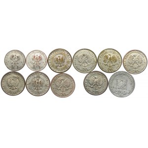 Fałszerstwo z epoki, zestaw 10, 20, 200 złotych 1973-1977 (11szt.)