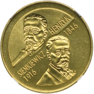 2 złote 1996, Henryk Sienkiewicz, NGC MS67