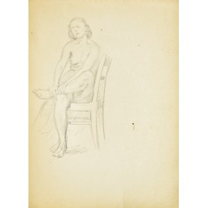 Ludwik Antoni Maciąg (1920-2007), Studium aktu siedzącej na krześle kobiety