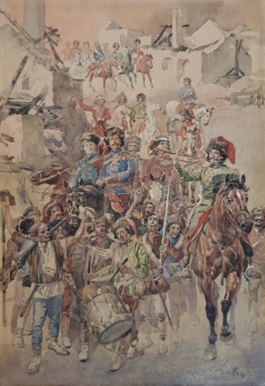 Mihaly Zichy (1827 Zala - 1906 Petersburg) - Tragedia Bałkańska