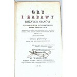 GOŁĘBIOWSKI- GRY I ZABAWY Warszawa 1831