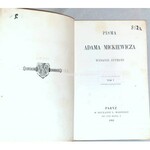 MICKIEWICZ- PAN TADEUSZ T.1-2 [komplet w 2 wol.] Paryż 1860