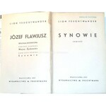 FEUCHTWAGNER- SYNOWIE wyd. 1937 obwoluta Berman