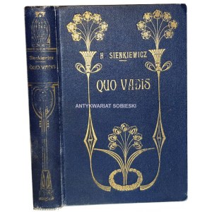 SIENKIEWICZ- QUO VADIS t.1-3 [komplet w 1 wol.] wyd. 1925 secesyjna oprawa