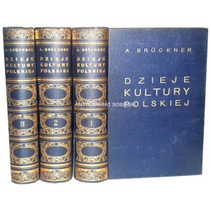 BRUCKNER- DZIEJE KULTURY POLSKIEJ t.I-III [komplet] wyd. 1939r..