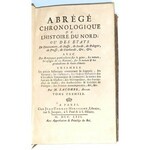 LACOMBE- ABREGE CHRONOLOGIQUE DE L’HISTOIRE DU NORD t.1-2 wyd.1762