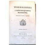 WIZERUNKI I ROZTRZĄSANIA NAUKOWE Wilno 1838 O Żydach w Polsce zamieszkałych