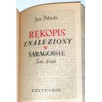 POTOCKI - RĘKOPIS ZNALEZIONY W SARAGOSSIE t.1-3 [komplet w 1 wol.] wyd. 1950r. ilustrował Antoni Uniechowski