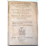 SIMONI - IN LIBRUM ARISTOTELIS wyd. 1566 polonik